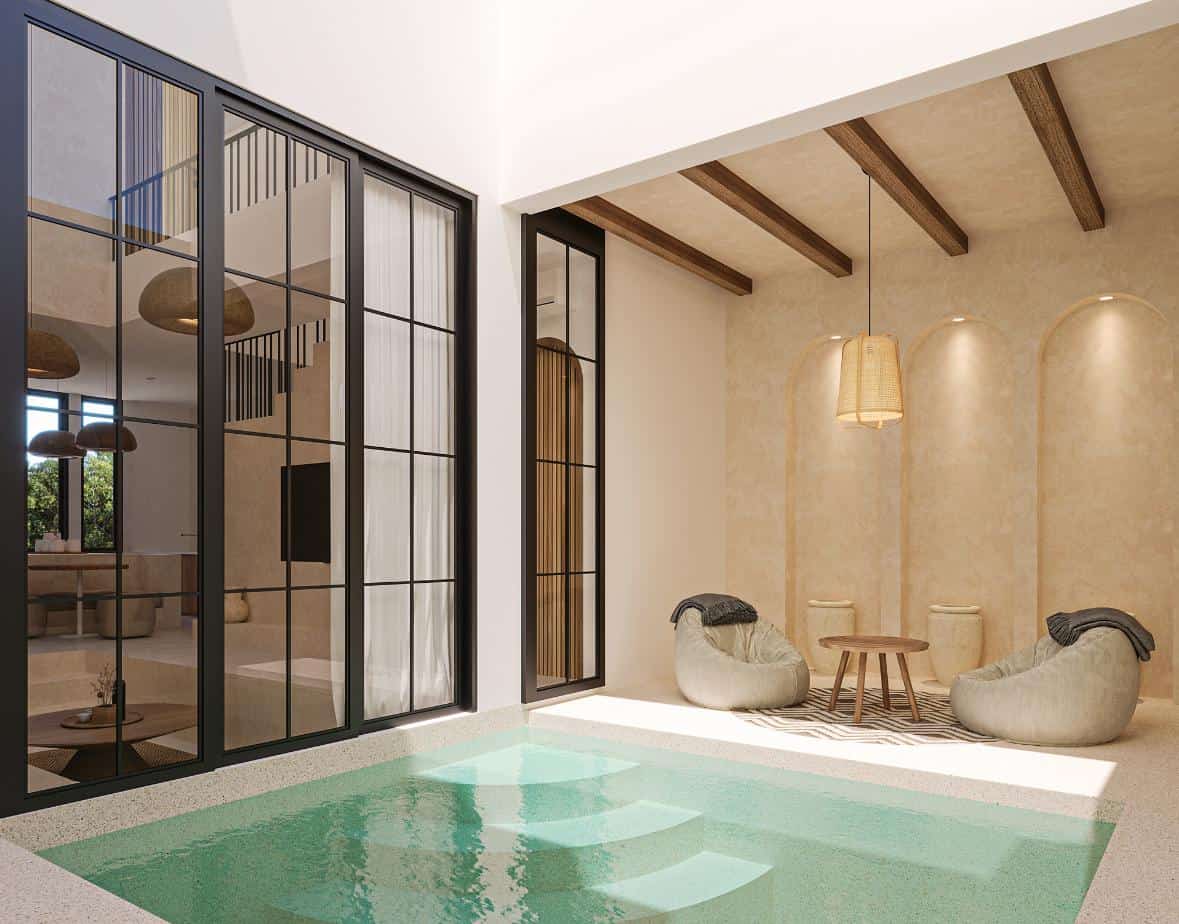 MEDITERRANEAN 2 BEDROOM VILLA FOR SALE LEASEHOLD IN PERERENAN BE-2276 